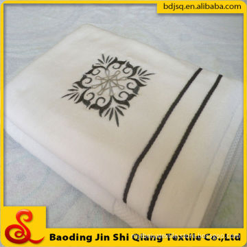 High Quality White Dobby Hotel Towel With Embroidery Logo, Terry Hotel Bath Towel
